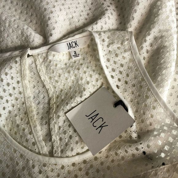 Jack BB Dakota Ziva Eyelet White Dress Sleeveless NWT size 2 - Picture 11 of 15